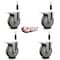 Service Caster 5'' Gray Poly Swivel 7/8'' Expanding Stem Caster Set Total Lock Brake, 4PK SCC-EXTTL20S514-PPUB-78-4 - alternate 4